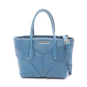 Miu Miu NAPPA BIKER Handbag Leather Blue